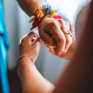 Bracelet en fleur séchées