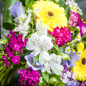 Bouquet rond coloré