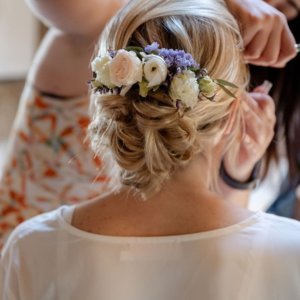 Peigne en fleurs naturelles