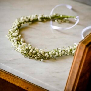 Couronne en fleurs naturelles